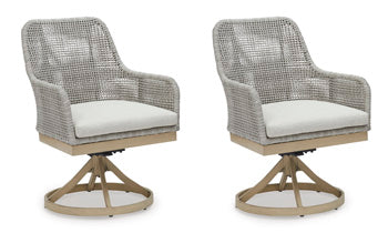 Sillón de comedor giratorio para exteriores Seton Creek (juego de 2)