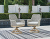 Sillón de comedor giratorio para exteriores Seton Creek (juego de 2)