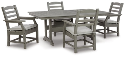 Mesa de comedor para exteriores con 4 sillas