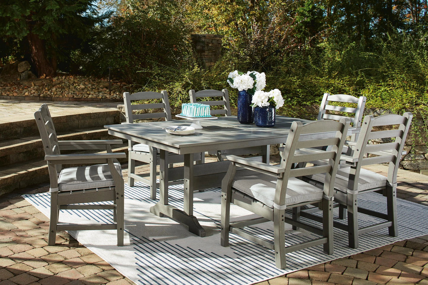 Mesa de Comedor Exterior con 6 Sillas