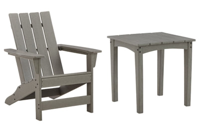 Silla Adirondack y mesa auxiliar de exterior