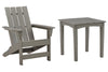Silla Adirondack y mesa auxiliar de exterior