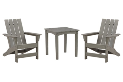Juego de sillas Adirondack para exterior con mesa auxiliar