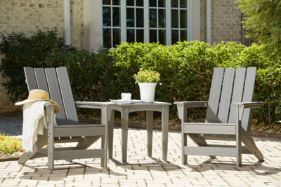 Juego de sillas Adirondack para exterior con mesa auxiliar