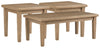 Juego de mesa auxiliar de exterior de 3 piezas
