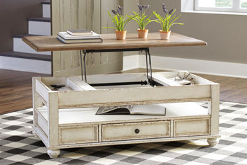 Mesa de centro Realyn con tablero elevable