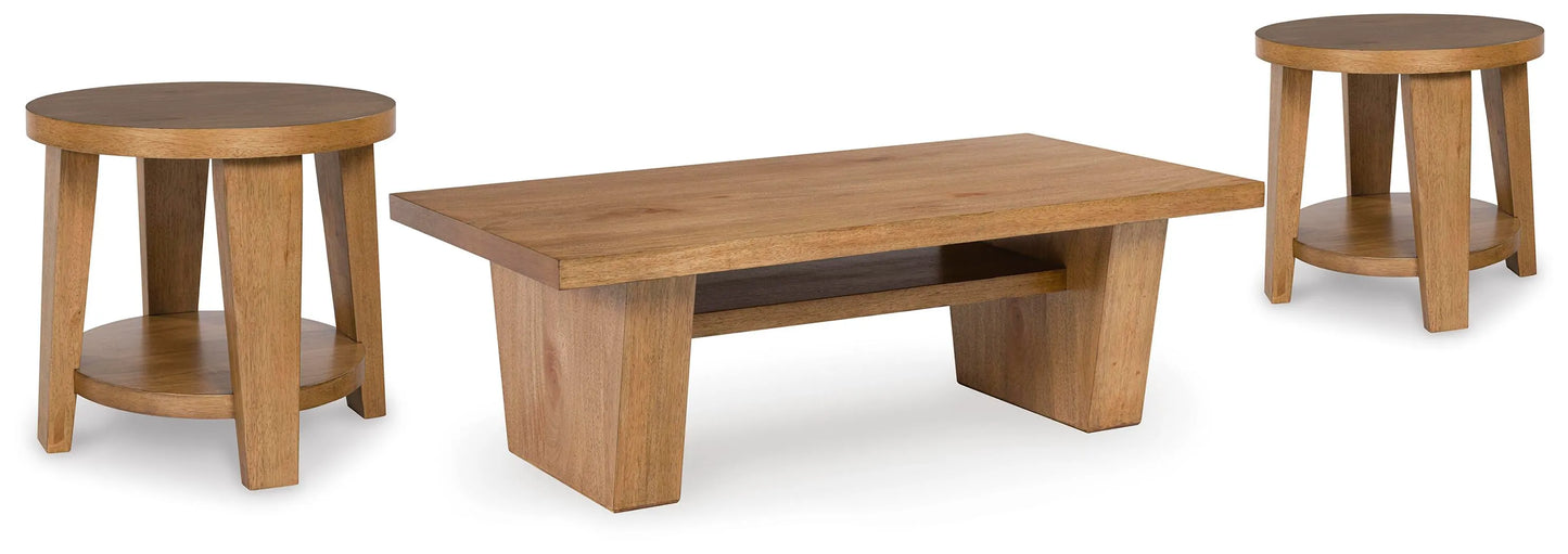 Mesa de centro Kristiland y 2 mesas auxiliares