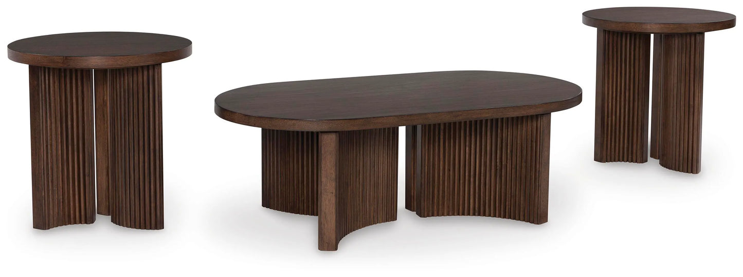 Mesa de centro Korestone y 2 mesas auxiliares