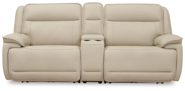 Seccional reclinable eléctrico de 3 piezas Double Deal con consola