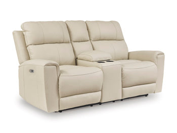 Sofá biplaza reclinable eléctrico Dahlmoore con consola
