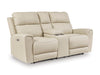 Sofá biplaza reclinable eléctrico Dahlmoore con consola