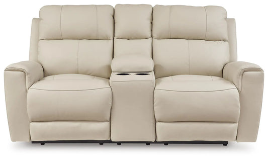 Sofá biplaza reclinable eléctrico Dahlmoore con consola