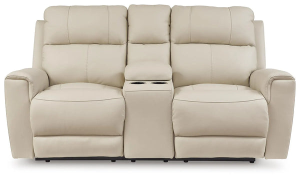 Sofá biplaza reclinable eléctrico Dahlmoore con consola