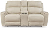 Sofá biplaza reclinable eléctrico Dahlmoore con consola