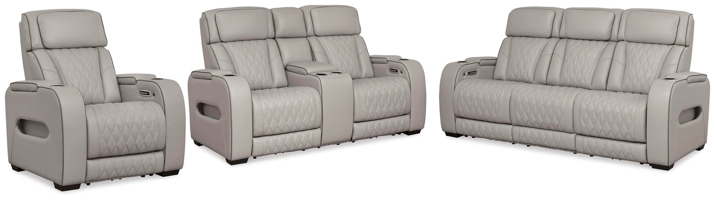Sofá reclinable eléctrico Boyington, sofá de dos plazas y sillón reclinable