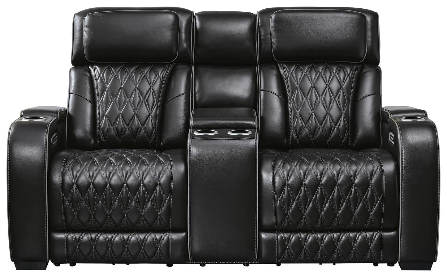 Sofá reclinable biplaza Boyington con consola