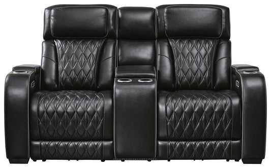 Sofá reclinable biplaza Boyington con consola
