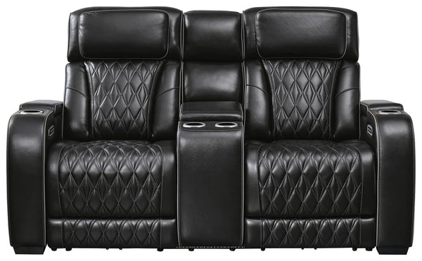 Sofá reclinable biplaza Boyington con consola
