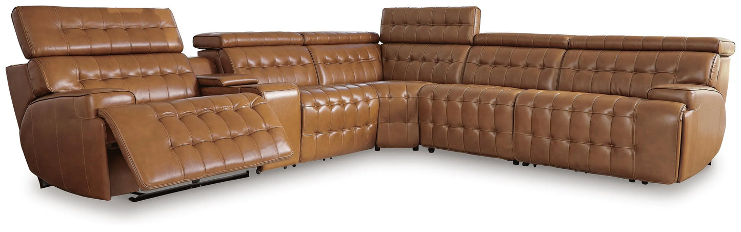 Seccional reclinable eléctrico de 6 piezas Temmpton