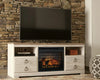 Mueble para TV Willowton de 64 pulgadas con chimenea eléctrica