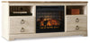 Mueble para TV Willowton de 64 pulgadas con chimenea eléctrica