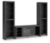 Mueble de TV de 3 piezas Cayberry con chimenea eléctrica