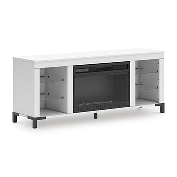 Mueble de TV Brollevi de 60" con chimenea eléctrica