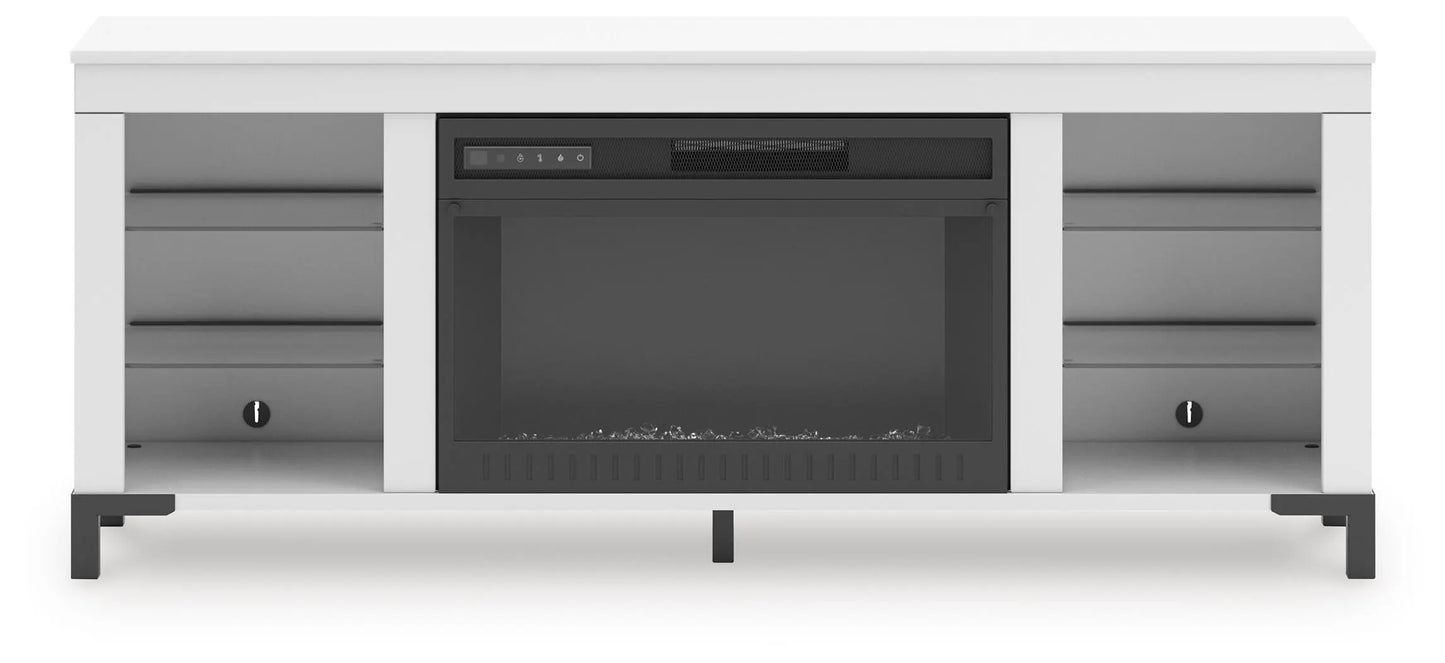 Mueble de TV Brollevi de 60" con chimenea eléctrica