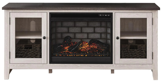 Mueble para TV Dorrinson de 60" con chimenea eléctrica