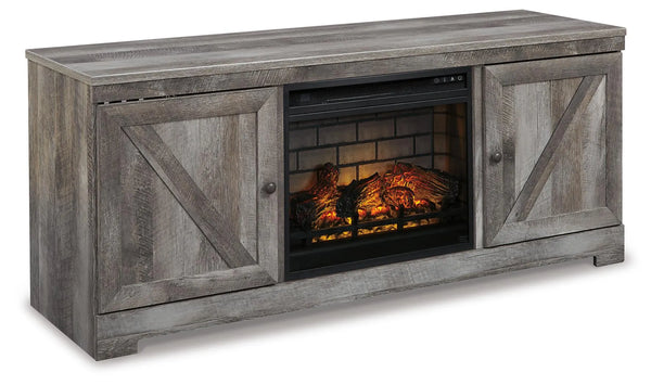 Mueble para TV Wynnlow de 63" con chimenea eléctrica