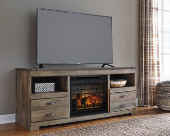 Mueble de TV Trinell de 63" con chimenea eléctrica