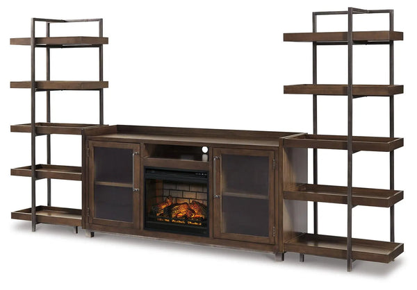 Unidad de pared de 3 piezas Starmore con chimenea eléctrica