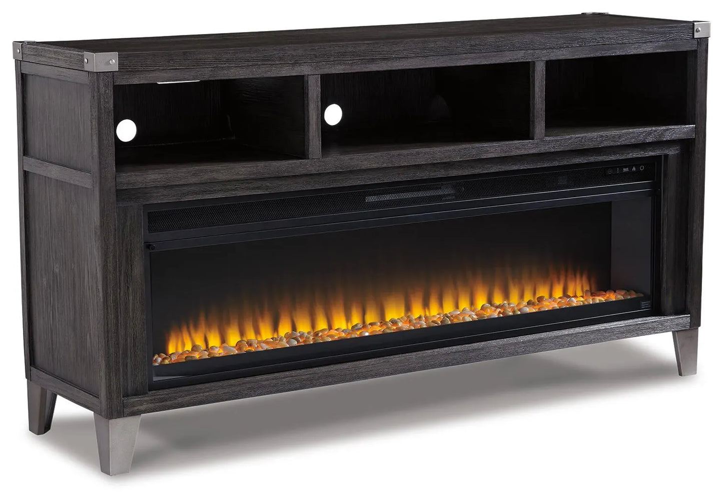 Mueble de TV Todoe de 65 pulgadas con chimenea eléctrica