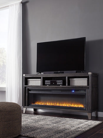 Mueble de TV Todoe de 65 pulgadas con chimenea eléctrica
