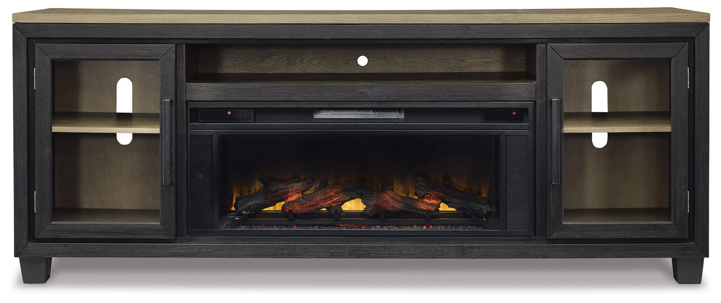 Foyland 83" TV Stand with Electric Fireplace