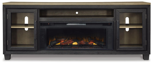 Foyland 83" TV Stand with Electric Fireplace